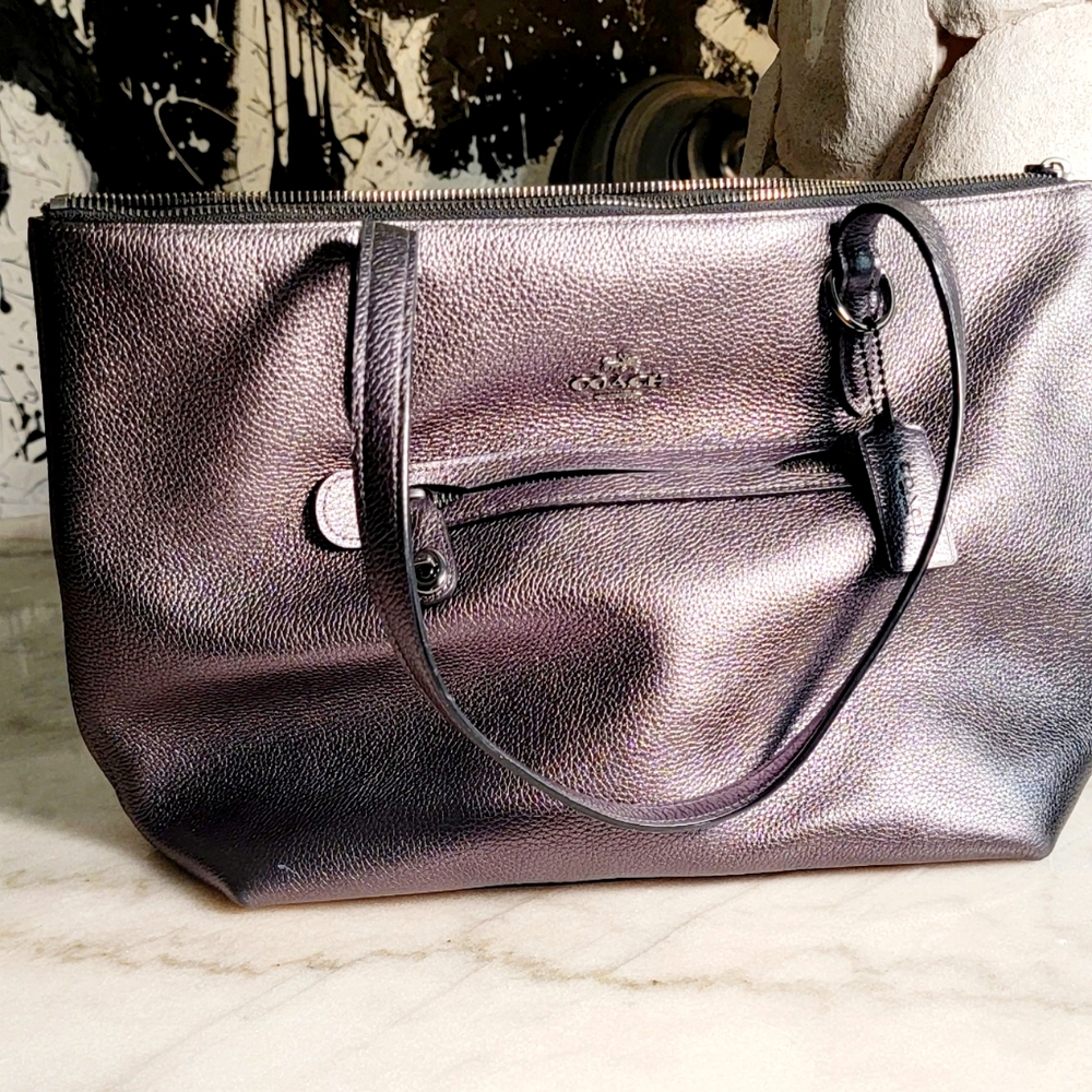 Large COACH Taylor Tote in Gun Metal Color